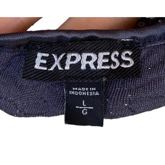 EXPRESS Gray Silver Sequinned Metallic Camisole Tank top Size L - Picture 9 of 11